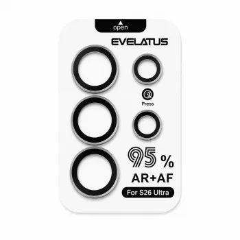 Evelatus Samsung Galaxy S26 Ultra protezione obiettivo fotocamera Armor Black