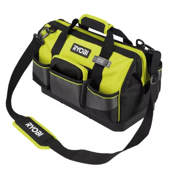 RYOBI Borsa portautensili piccola RSSSTB1 – Borsa portautensili in poliestere resistente con tracolla, verde/nero