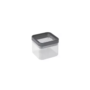 CURVER Kara Contenitore ermetico 0,5L per alimenti secchi, corpo trasparente con coperchio clip-on grigio scuro, plastica SAN senza BPA, impilabile