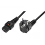 IEC LOCK Cavo di blocco angolare Schuko a IEC C13 dritto 1,5m nero 10A 250V