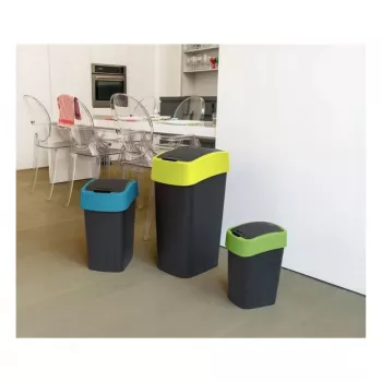 CURVER Flip Bin 9L Cestino nero/verde