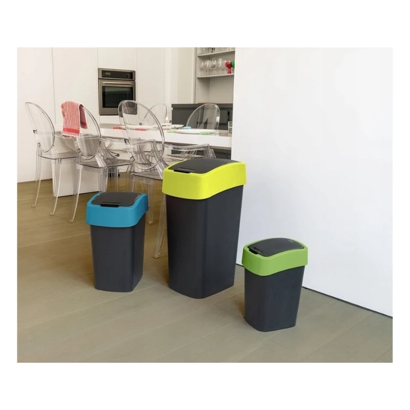 CURVER Flip Bin 9L Cestino nero/verde