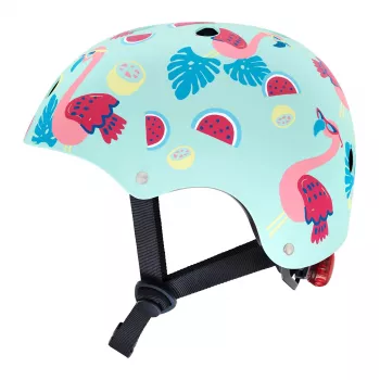 Hornit Flamingo Casco per bici bambino M (53-58cm) con luce LED posteriore FLS931