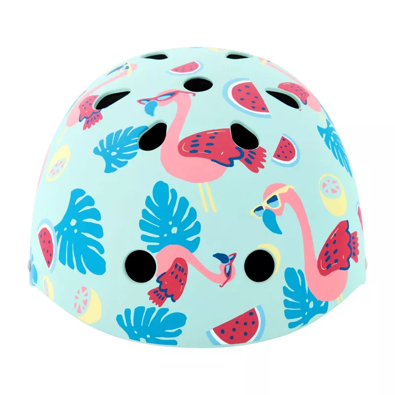 Hornit Flamingo Casco per bici bambino M (53-58cm) con luce LED posteriore FLS931