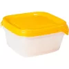 CURVER Fresh & Go set di ciotole per animali domestici da 3 pezzi, 0,8L ciascuna, giallo, con coperchi ermetici