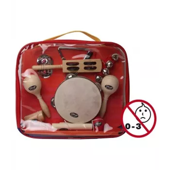Stagg CPK 01 batteria acustica junior per bambini, set 3 pezzi con rullante e piatto crash, fusti in pioppo, nero