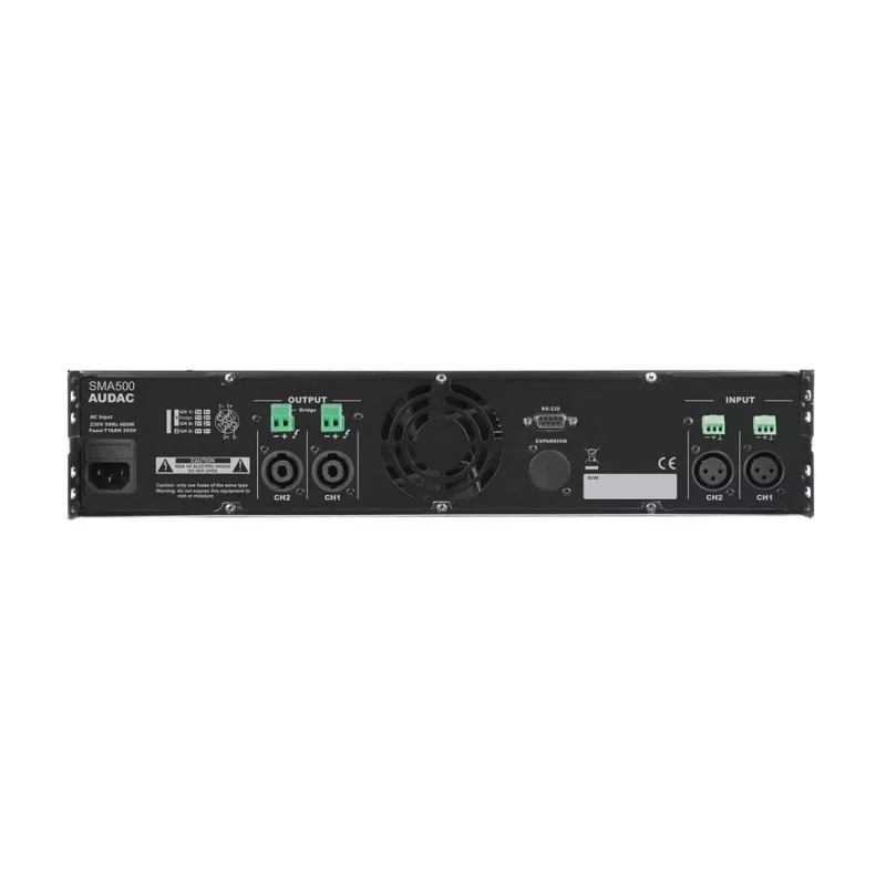 AUDAC SMA500 amplificatore audio a 2.0 canali, nero