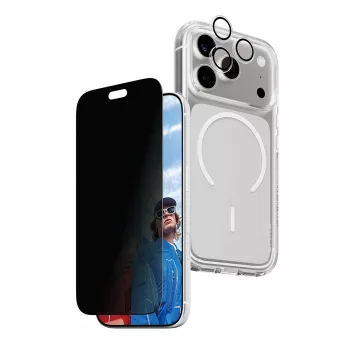 PanzerGlass PG PGC Privacy Flagship bundle 3-in-1 per iPhone 18 Pro