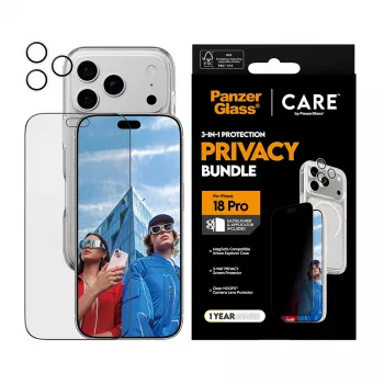 PanzerGlass PG PGC Privacy Flagship bundle 3-in-1 per iPhone 18 Pro