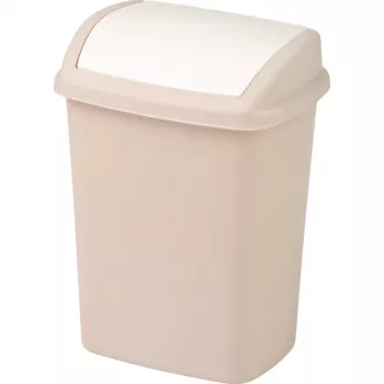 CURVER Dominik cestino portarifiuti 10L a basculante, beige, 20x25x36cm