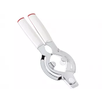 LEIFHEIT ComfortLine apribarattoli 103135 – Twist-Assist senza sforzo, impugnatura regolabile, lavabile in lavastoviglie, bianco/grigio
