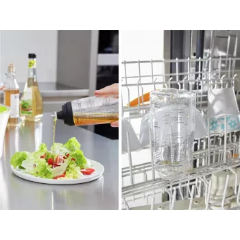 LEIFHEIT shaker per condimento per insalata 300 ml, trasparente/verde