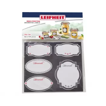LEIFHEIT set di adesivi decorativi per vetro, nero e bianco