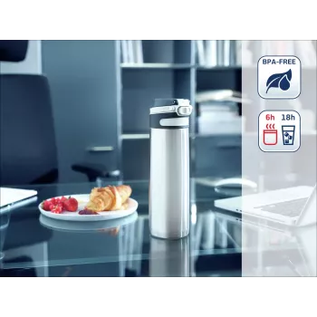 LEIFHEIT Thermo Mug Flip 600 ml argento