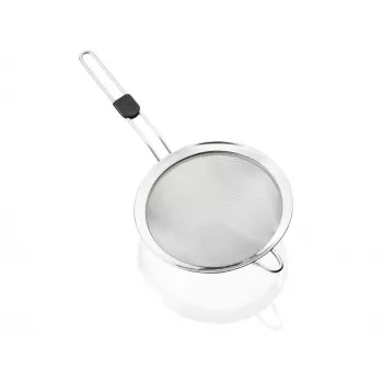 LEIFHEIT ProLine colino Ø20 cm acciaio inox colino fine con impugnatura ergonomica, lavabile in lavastoviglie, occhiello per appendere, ganci di appoggio