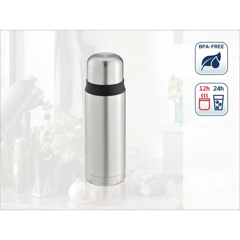 LEIFHEIT Thermos Coco 0,5L borraccia in acciaio inox con isolamento sottovuoto, argento