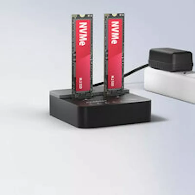AXAGON ADSA-M2C22L dock per due SSD M.2 NVMe, USB-C 20Gbps, funzione di clonazione