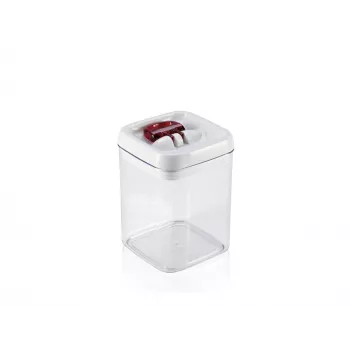 LEIFHEIT Fresh&Easy contenitore ermetico per alimenti 1,6L, senza BPA, trasparente con coperchio verde
