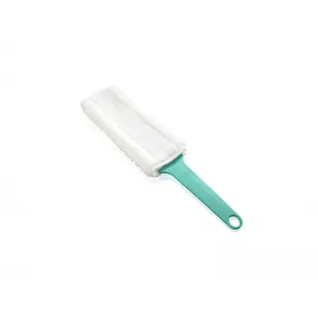 LEIFHEIT Duster piumino antipolvere piatto elettrostatico XL testa flessibile con sistema Click, blu/bianco