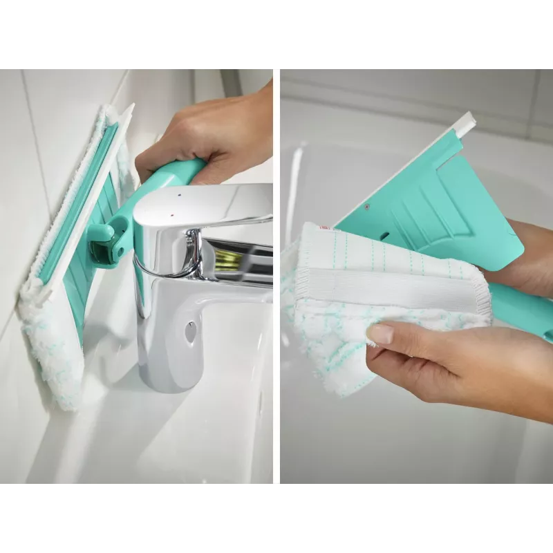 LEIFHEIT spazzola per piastrelle e bagno con manico telescopico 93-150 cm detergente per bagno Micro Duo