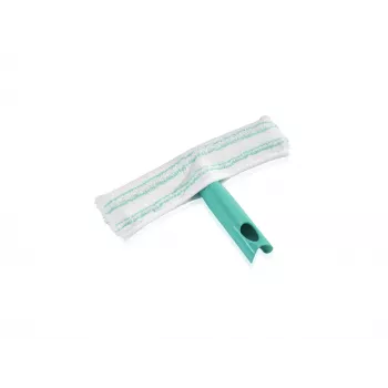 LEIFHEIT tergivetro M tergivetro a mano con sistema Click, tergivetro in gomma 28 cm, impugnatura ergonomica antiscivolo, bianco/verde
