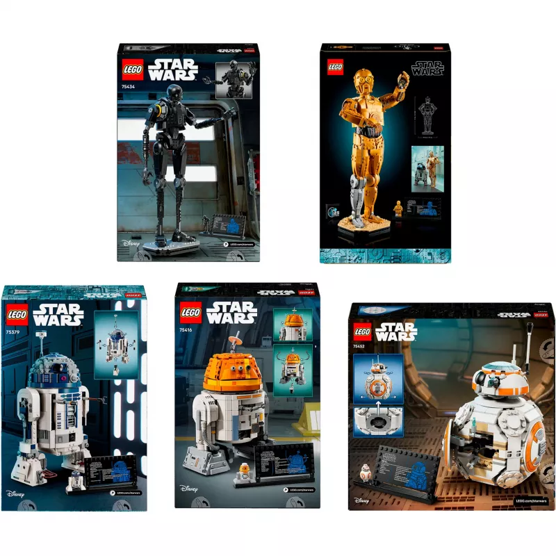 LEGO Star Wars Droid Bundle (BB-8, R2-D2, BB-9E) droidi robot controllati da app