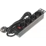 DELTA PD-4/R10 ciabatta multipresa 4 prese con cavo 10m, nero