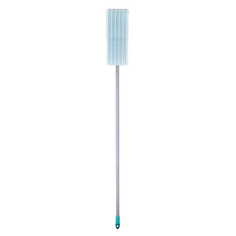 LEIFHEIT POWER CLEAN M Micro Duo mocio piatto con manico telescopico, 33cm, verde/bianco/grigio