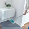 LEIFHEIT POWER CLEAN M Micro Duo mocio piatto con manico telescopico, 33cm, verde/bianco/grigio