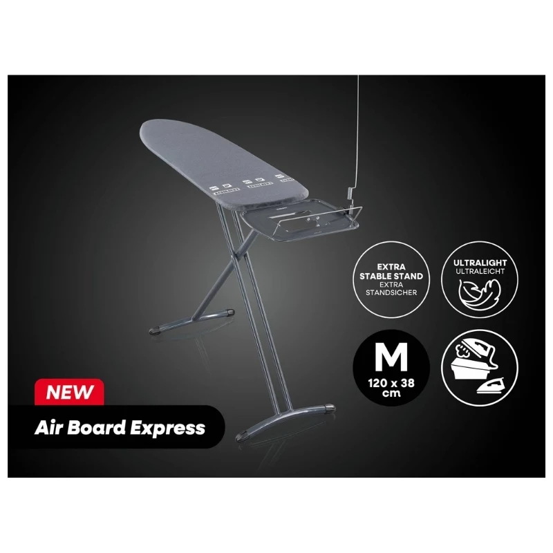 LEIFHEIT Air Board Express M asse da stiro nero 120x38cm