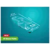 LEIFHEIT Air Board Table Compact asse da stiro 70x30 cm, Thermo-Reflect, pieghevole, blu/bianco