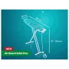 LEIFHEIT Air Board M Solid Plus asse da stiro 120x38cm con copertura Thermo-Reflect