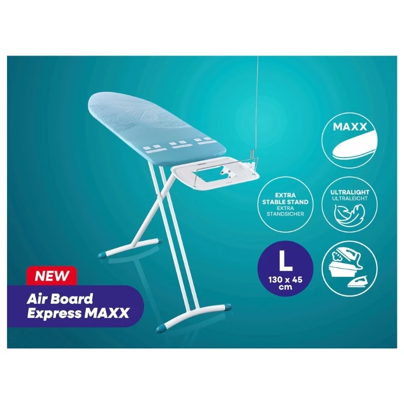 LEIFHEIT Air Board Express L Maxx Solid asse da stiro 130x45cm Thermo-Reflect
