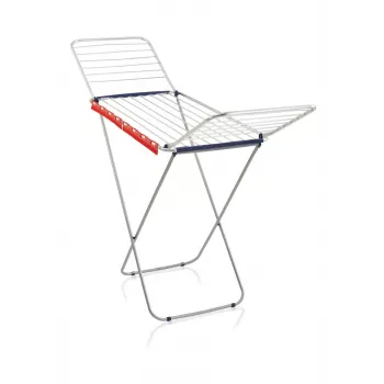 LEIFHEIT Classic Siena 200 Easy stendibiancheria in alluminio - 20 m con stenditore ad alette, argento/grigio