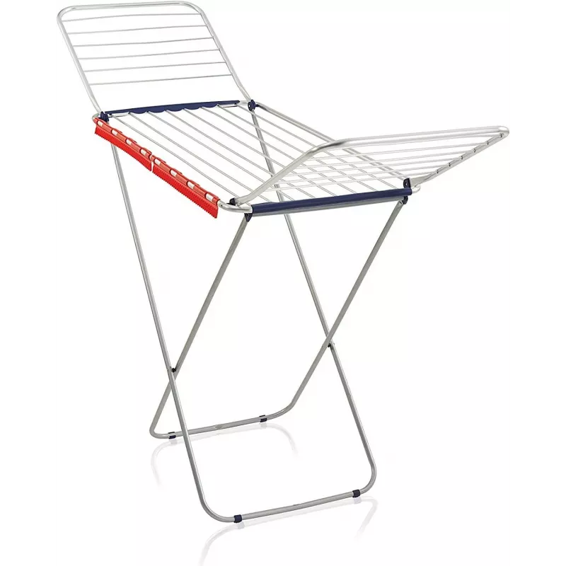 LEIFHEIT Classic Siena 200 Easy stendibiancheria in alluminio - 20 m con stenditore ad alette, argento/grigio