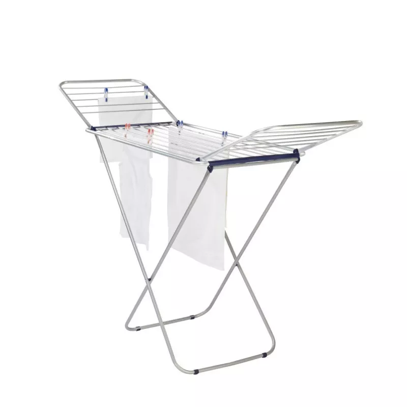 LEIFHEIT Classic Siena 200 Easy stendibiancheria in alluminio - 20 m con stenditore ad alette, argento/grigio