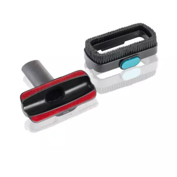 LEIFHEIT 2in1 Regulus PowerVac aspirabriciole verticale senza fili, 20 V, 40 min di autonomia, contenitore polvere 0,45 L, luci LED, unità a mano, bianco