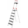 Scala domestica in alluminio Hailo L100 TopLine 8050-607, 6 gradini, con vassoio multifunzione
