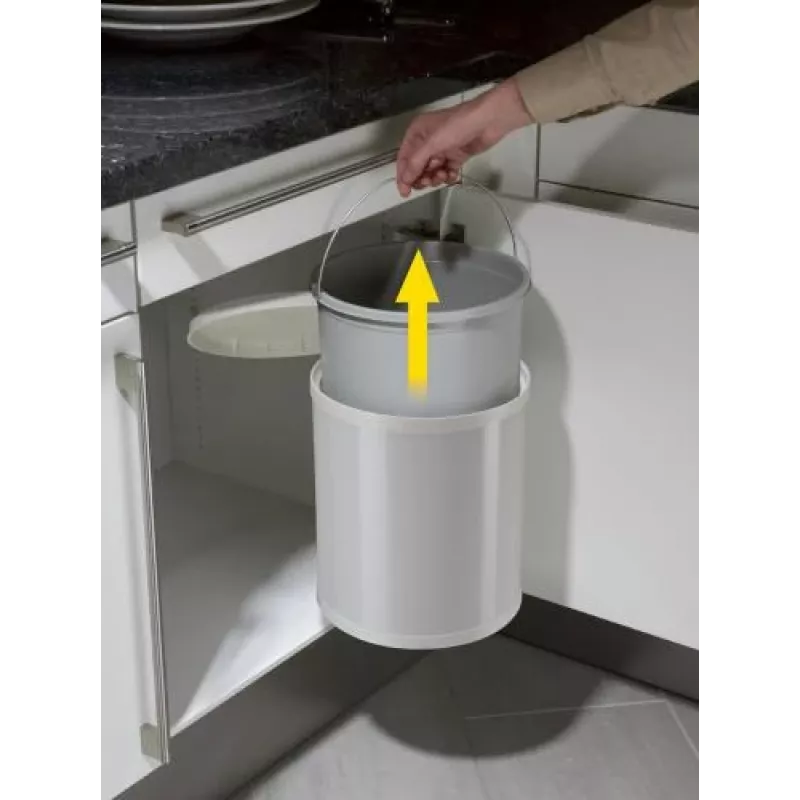 HAILO cestino da incasso Compact-Box M 15L bianco