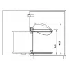 HAILO cestino da incasso Compact-Box M 15L bianco
