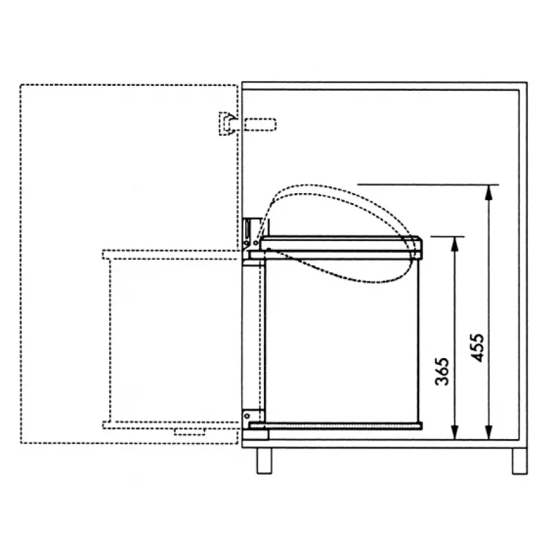 HAILO cestino da incasso Compact-Box M 15L bianco