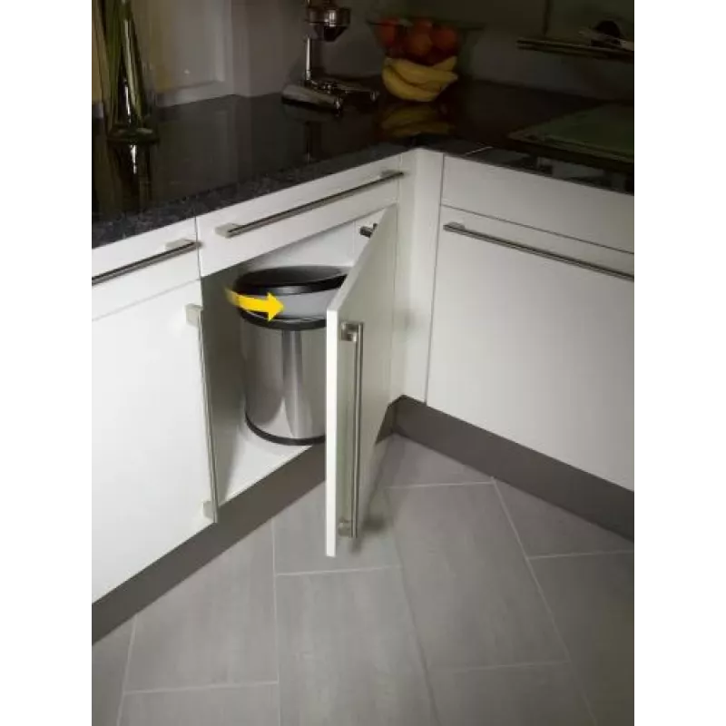 HAILO Compact-Box M 15L cestino con pedale in acciaio inox con coperchio soft-close