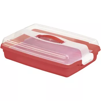 CURVER contenitore per torta rettangolare 45x29,5x11,1 cm rosso