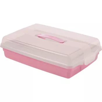 CURVER contenitore per torta rettangolare 45x29,5x11,1 cm rosa