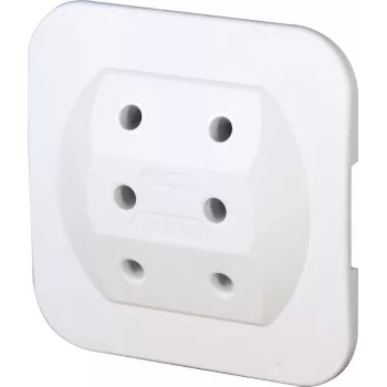 Kopp 174902005 spina euro Type-C, bianco, 2,5 A, 250 V, morsetti a vite, automontaggio