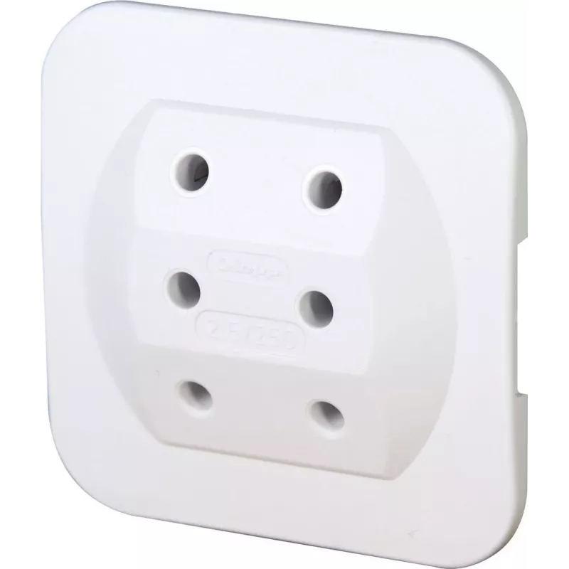 Kopp 174902005 spina euro Type-C, bianco, 2,5 A, 250 V, morsetti a vite, automontaggio