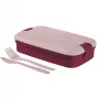 CURVER Lunch&Go contenitore rettangolare per alimenti con posate 1,4L viola