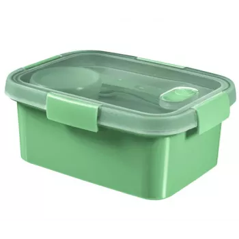CURVER contenitore per alimenti set pranzo rettangolare 1,2L Smart Eco To Go 20x15x9cm verde tenue