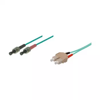 Good Connections cavo patch fibra ottica SC/ST duplex OM3 multimodale, 50/125µm, LSZH, 2m, acqua