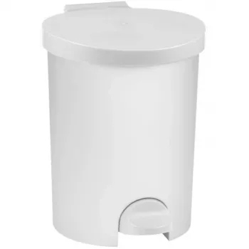 CURVER Deco pattumiera con pedale 15L bianca con secchio interno estraibile